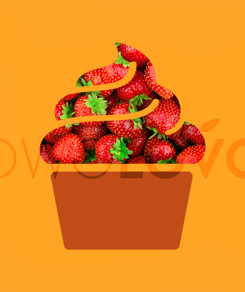 Owolovo - zdjęcie równo rozłożónych borówek na różowym tle